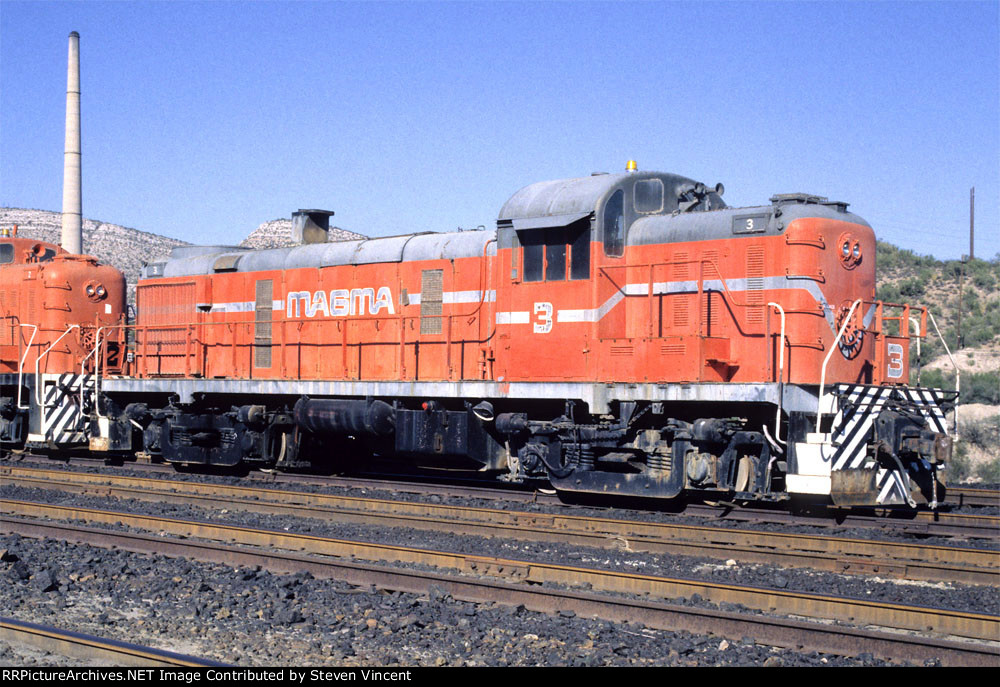 SMA RS3 #3 with Magma mine lettering at SMA/CBRY interchange.